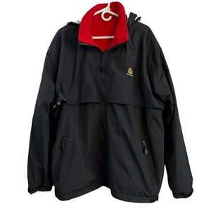 Reversible Cunard Cruise Line RARE Coat Rain Fleece Hood Full Zip 2X Plus Size